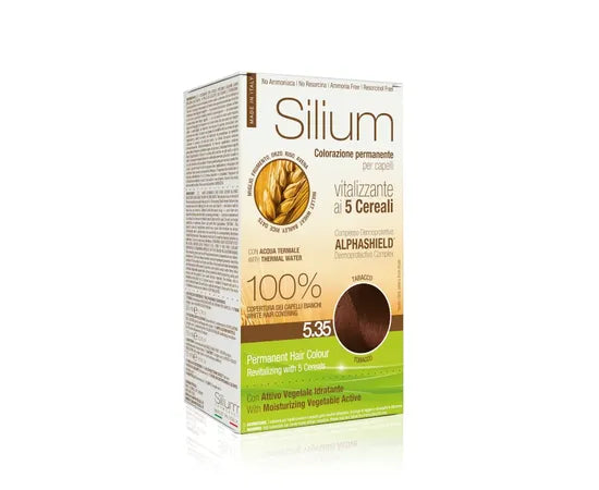Silium Vitalisierende Permanente Haarfarbe Mit 5 Getreidesorten Tabacco 5.35