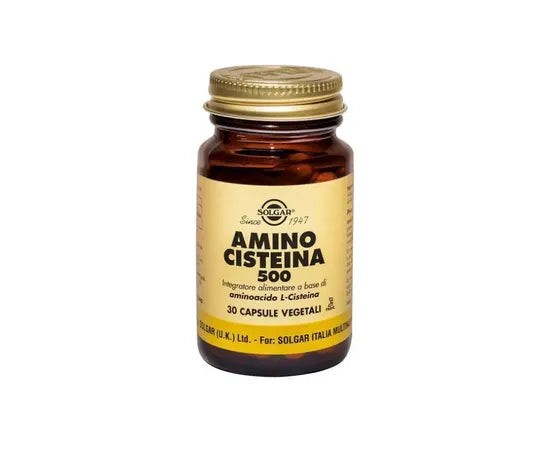 Solgar Amino Cisteina 500 Nahrungsergänzungsmittel für Nägel und Haare 30 pflanzliche Kapseln