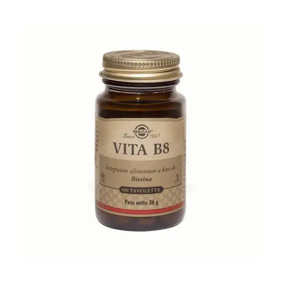 Solgar Vita B8 Integratore Alimentare per Pelle Unghie e Capelli 100 Tavolette | Acquista Online su Farmaclick