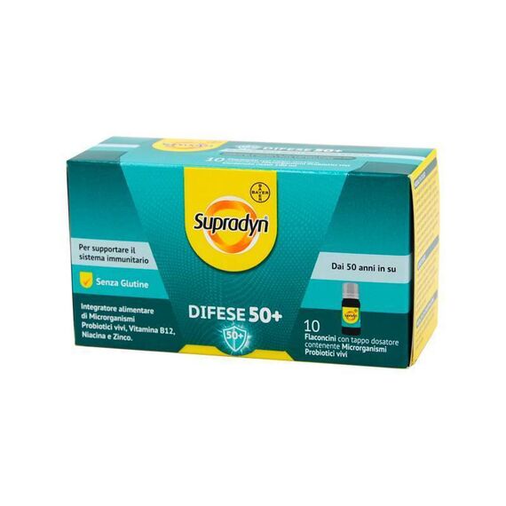 Supradyn Difese 50+ Integratore per il Sistema Immunitario 10 Flaconcini | Acquista Online su Farmaclick