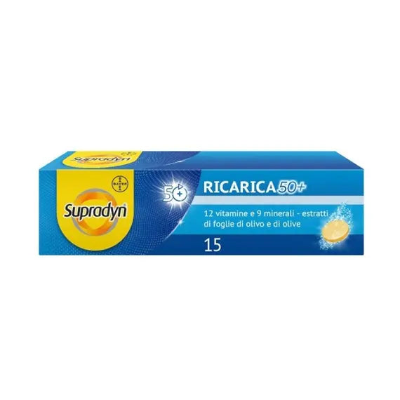 Supradyn Ricarica 50+ Integratore di Vitamine e Minerali 15 Compresse Effervescenti | Acquista Online su Farmaclick