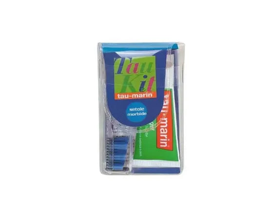 Tau Marin Reise-Set Zahnbürste weiche Borsten und Zahnpasta 20 ml