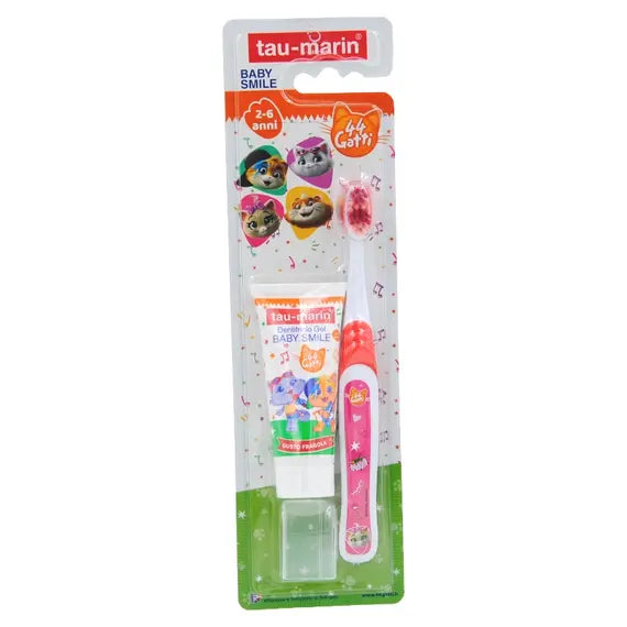 Tau Marin Baby Smile Spazzolino Primi Denti + Dentifricio 2 - 6 Anni 20ml Gusto Fragola | Acquista Online su Farmaclick