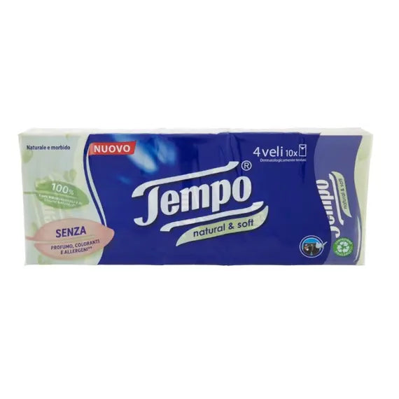 Tempo Fazzoletti Natural & Soft 10 Pezzi | Acquista Online su Farmaclick