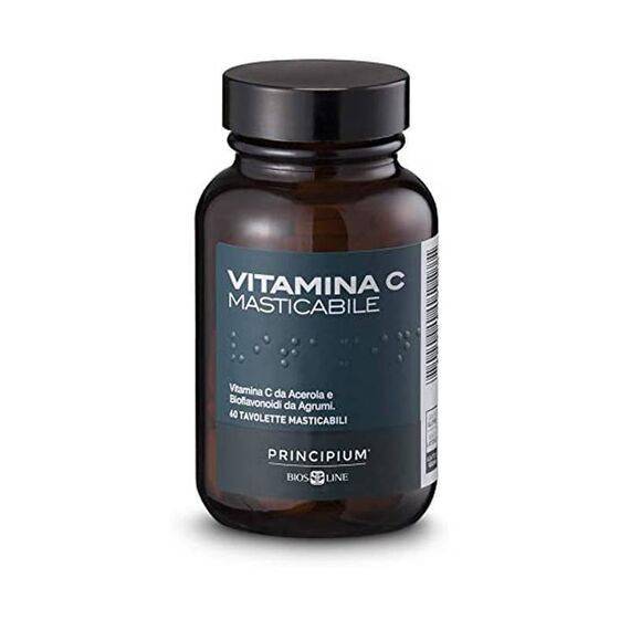 Biosline Principium Vitamina C Masticabile Integratore per le Difese Immunitarie 60 Tavolette Gusto Amarena | Acquista Online su Farmaclick