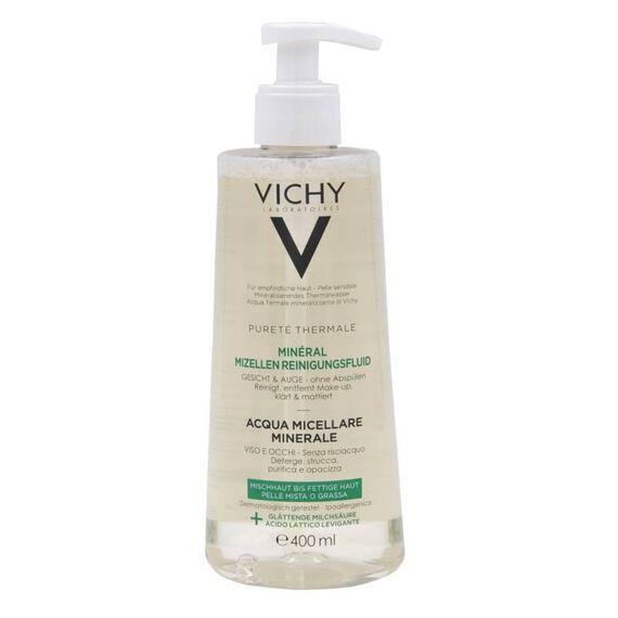 Vichy Puretã¨ Thermale Acqua Micellare Minerale Viso e Occhi Pelle Mista e Grassa 400 Ml | Acquista Online su Farmaclick