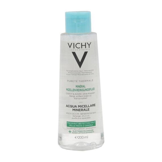 Vichy Puretã¨ Thermale Acqua Micellare Minerale Viso e Occhi Pelle Mista e Grassa 200 Ml | Acquista Online su Farmaclick