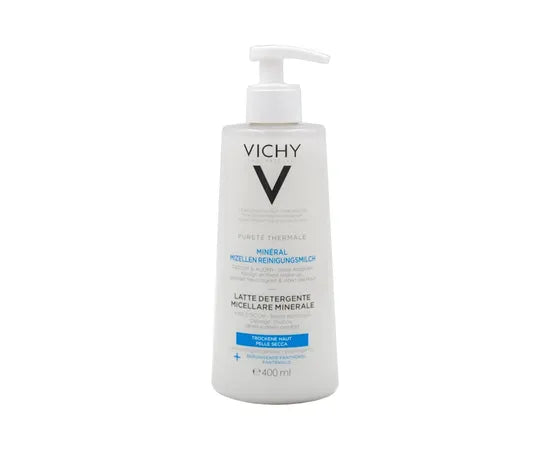 Vichy Pureté Thermale Mineralische Mizellen-Reinigungsmilch für Gesicht und Augen 400 ml