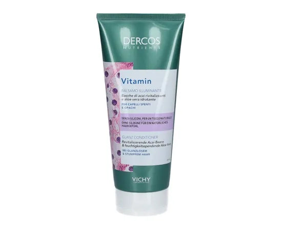 Vichy Dercos Nutrients Vitamin-Glanzbalsam für glanzloses und mattes Haar 200 ml