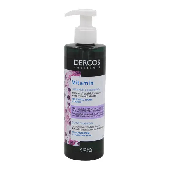 Vichy Dercos Nutrients Vitamin Shampoo Illuminante per Capelli Spenti e Opachi 250 Ml | Acquista Online su Farmaclick
