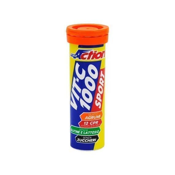 Proaction Vit-c 1000 Sport Integratore di Vitamina C Senza Zuccheri con Edulcolorante Gusto Agrumi 12 Compresse | Acquista Online su Farmaclick