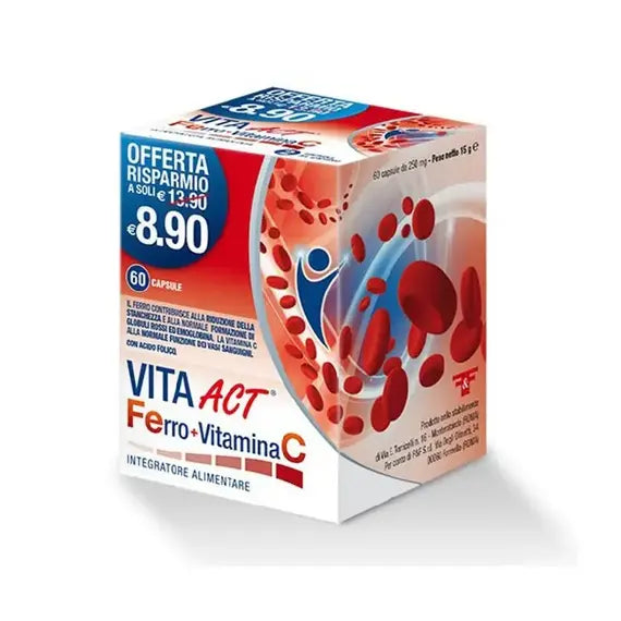 Vita Act Ferro+vitamina C 60 Capsule | Acquista Online su Farmaclick