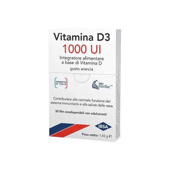 Vitamina D3 1000 Ui Integratore Alimentare con Vitamina D Gusto Arancia 30 Film Orodispersibili | Acquista Online su Farmaclick
