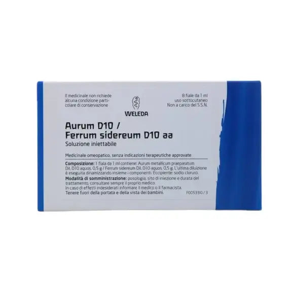 Weleda Aurum D10 Ferrum Sidereum 8 Fiale da 1 Ml L'una | Acquista Online su Farmaclick