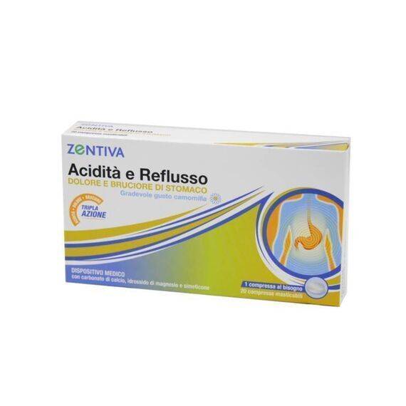 Zenitiva Aciditã e Reflusso per il Dolore e Bruciore di Stomaco 20 Compresse Masticabili | Acquista Online su Farmaclick