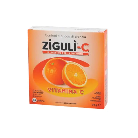 Ziguli-c Confetti Al Succo di Arancia con Vitamina C 40 Palline | Acquista Online su Farmaclick