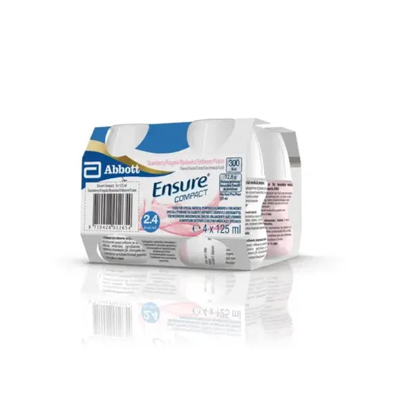 Abbott Ensure Compact Supplemento Alimentare Ipercalorico Gusto Fragola 4x125ml | Acquista Online su Farmaclick