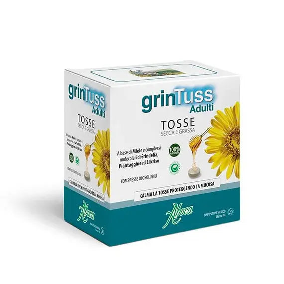 Aboca Grintuss Adulti Tosse Secca e Grassa 20 Compresse | Acquista Online su Farmaclick