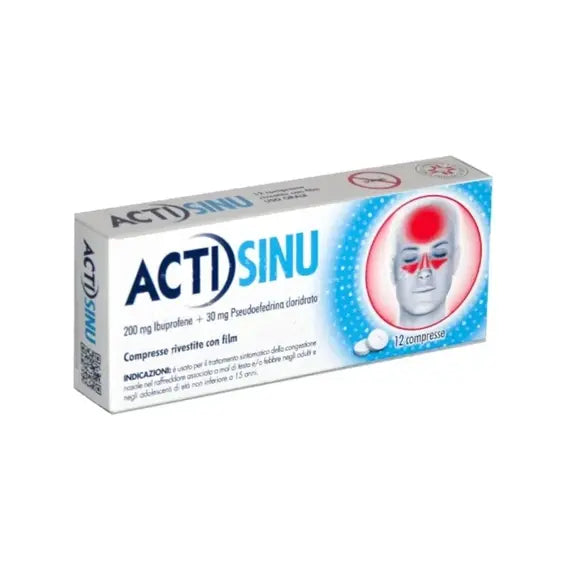 Actisinu Compresse Rivestite con Film 200 Mg Ibuprofene + 30 Mg Pseudoefedrina Cloridato | Acquista Online su Farmaclick