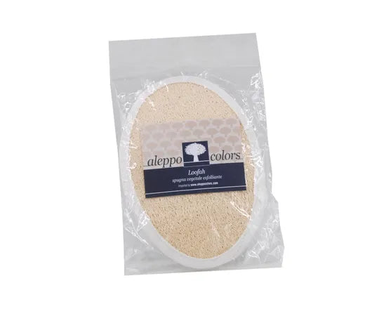 Aleppo Colors Loofah Spugna Ovale Vegetale Esfoliante Dischetto 1 Pz