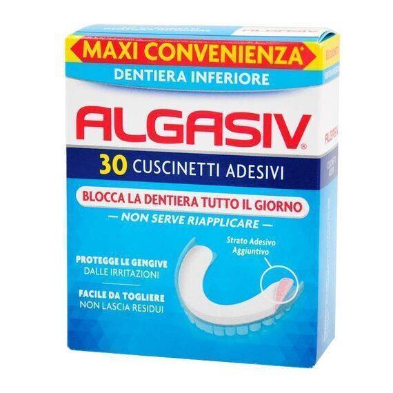 Algasiv 30 Cuscinetti Adesivi Dentiera Inferiore | Acquista Online su Farmaclick