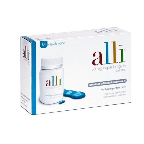 Alli 84 Capsule Rigide 60mg Ã un Farmaco Indicato Contro L'obesitã | Acquista Online su Farmaclick