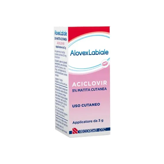 Alovex Labiale Aciclovir 5% Matita Cutanea Uso Cutaneo Applicatore da 3g | Acquista Online su Farmaclick