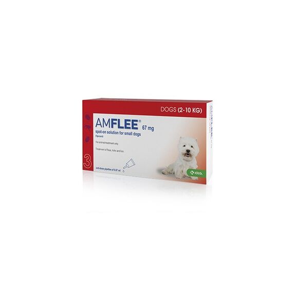 Amflee Trattamento di Pulci Zecche e Pidocchi Cani (2-10 Kg) 3 Pipette Monodose da 0.67 Ml | Acquista Online su Farmaclick