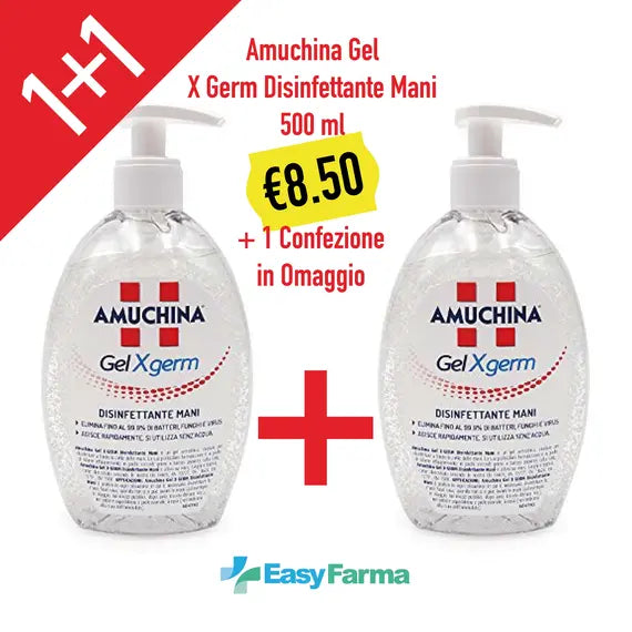 Amuchina Gel X Germ Disinfettante Mani 500 Ml + 1 Confezione Omaggio | Acquista Online su Farmaclick