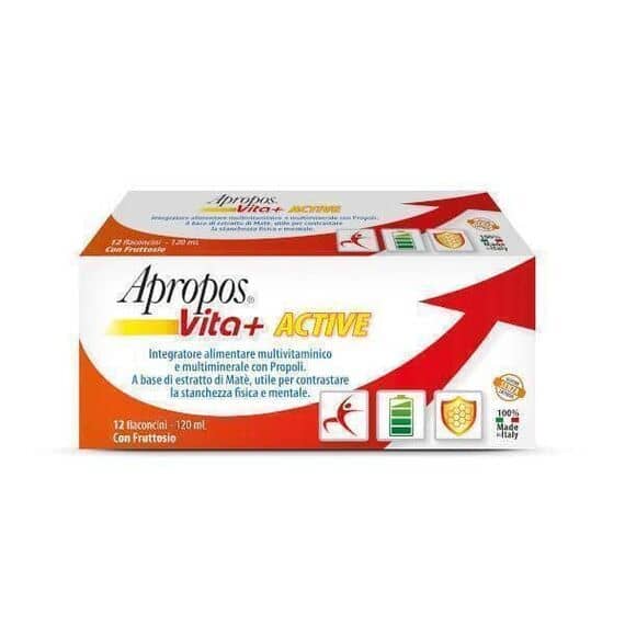 Apropos Vita + Active con Mate Integratore per la Stanchezza Fisica e Mentale 12 Flaconcini da 10ml | Acquista Online su Farmaclick