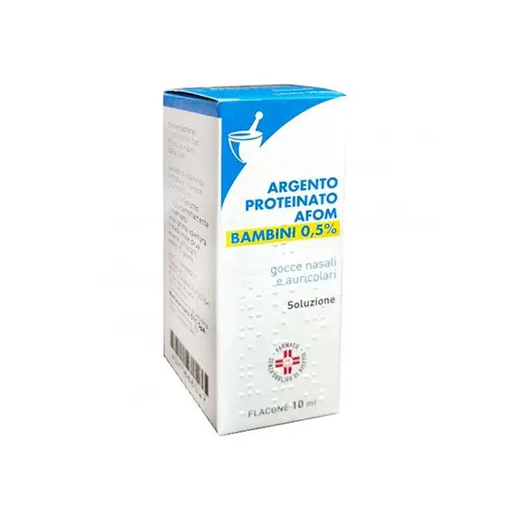 Argento Proteinato Afom Bambini 0.5% Gocce Nasali e Auricolari 10 Ml | Acquista Online su Farmaclick