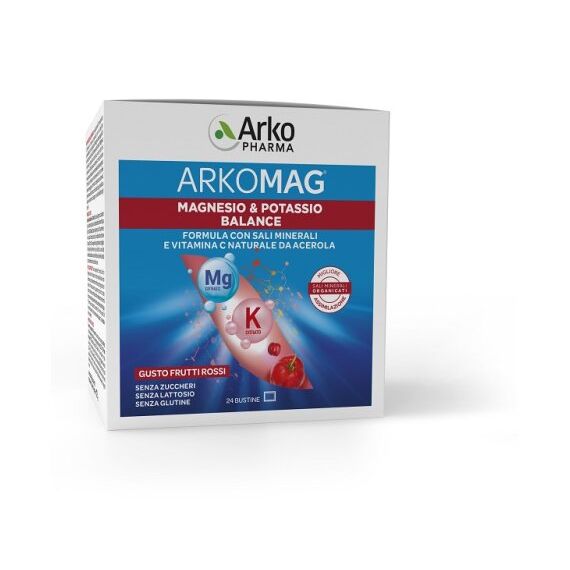 Arkomag Magnesio e Potassio Balance Gusto Frutti Rossi 24 Bustine | Acquista Online su Farmaclick
