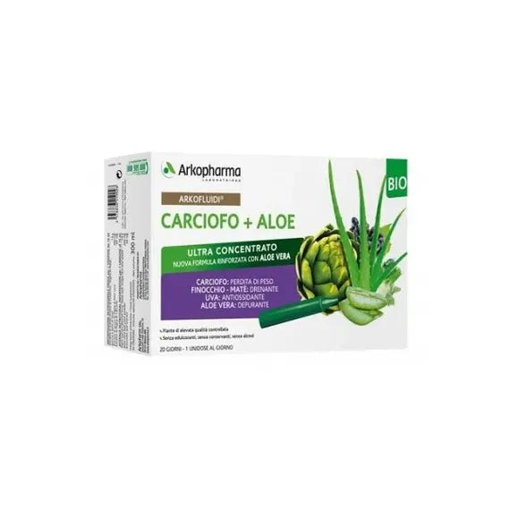 Arkopharma Arkofluidi Carciofo + Aloe Bio 20 Flaconcini da 15 Ml | Acquista Online su Farmaclick