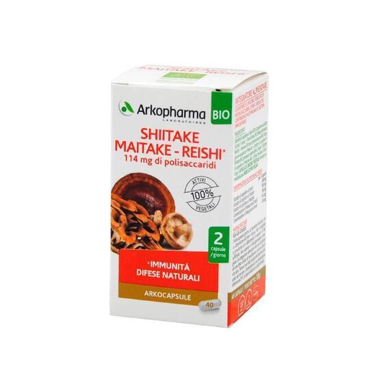 Arkopharma Bio Shiitake Maitake Reishi 114 Mg Immunitã Difese Naturali 40 Arkocapsule | Acquista Online su Farmaclick