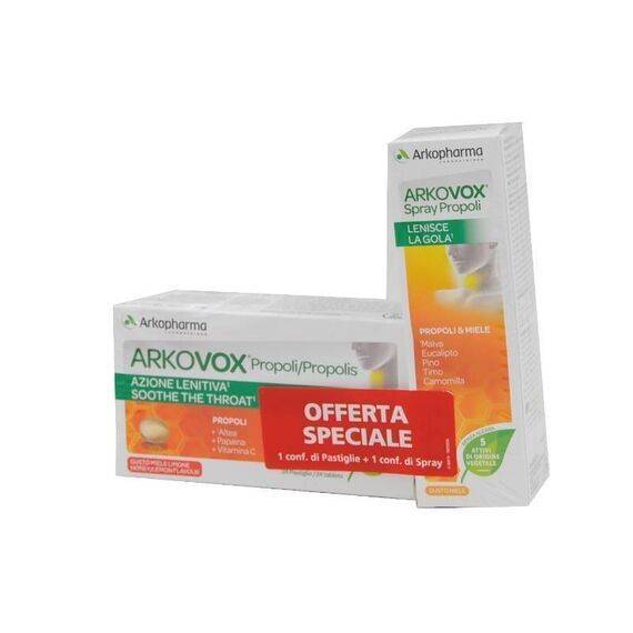 Arkovox Propoli 24 Pastiglie + Spray Gola 30 Ml | Acquista Online su Farmaclick