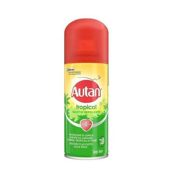 Autan Tropical Spray Secco Anti-zanzare Protezione di Lunga Durata 8h 100ml | Acquista Online su Farmaclick