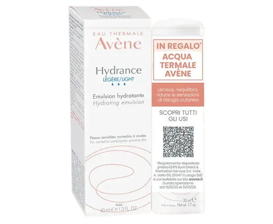 Avene Hydrance Legere 40 ml in omaggio Acqua termale 50 ml