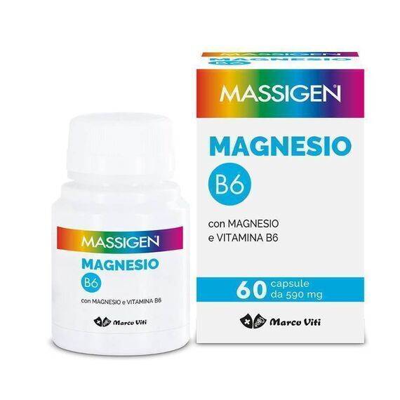 Massigen Viti Magnesio B6 Integratore Alimentare di Magnesio e Vitamina B6 60 Capsule | Acquista Online su Farmaclick