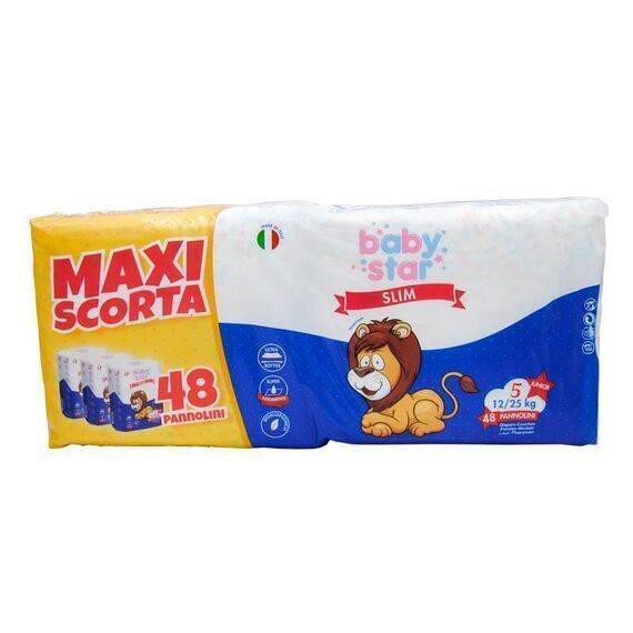 Baby Star 48 Pannolini Slim Junior 5 Maxi Scorta | Acquista Online su Farmaclick