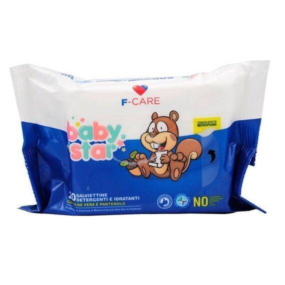 Baby Star 20 Salviette Detergenti e Idratanti con Aloe Vera e Pantenolo | Acquista Online su Farmaclick