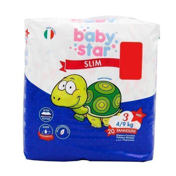Baby Star 20 Pannolini Slim 3 Midi 4-9 Kg | Acquista Online su Farmaclick