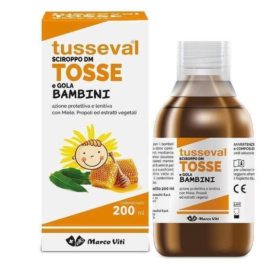 Tusseval Sciroppo Tosse e Gola Bambini Marco Viti 200 Ml | Acquista Online su Farmaclick
