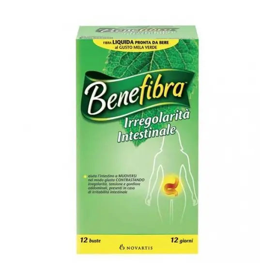 Benefibra Fibra Liquida Integratore per il Transito Intestinale Al Gusto di Mela Verde 12 Buste | Acquista Online su Farmaclick
