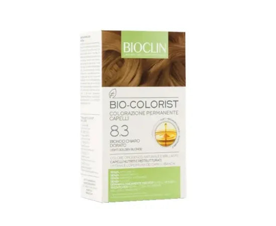 Bioclin Bio Colorist Colorazione Permanente Capelli Con Olio Di Argan Biologico 8.3 Biondo Chiaro Dorato