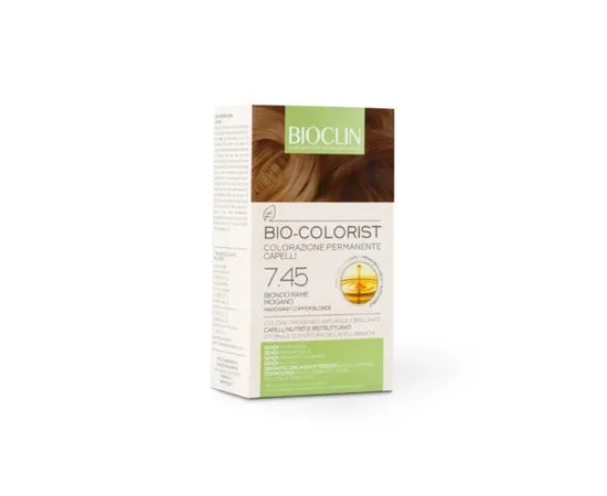 Bioclin Bio Colorist Permanente Haarfarbe mit Bio-Arganöl 7.45 Kupferrot Mahagoni Blond