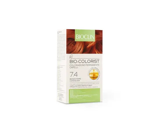 Bioclin Bio Colorist Colorazione Permanente Capelli Con Olio Di Argan Biologico 7.4 Biondo Rame
