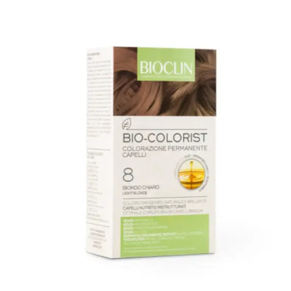 Bioclin Bio Colorist Colorazione Permanente Capelli con Olio di Argan Biologico 8 Biondo Chiaro | Acquista Online su Farmaclick