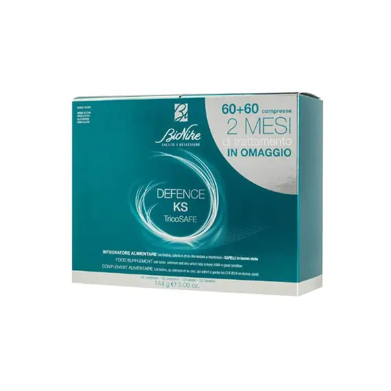 Bionike Defence Ks Trico Safe Integratore Anticaduta 60 + 60 Compresse 2 Mesi di Trattamento in Omaggio | Acquista Online su Farmaclick