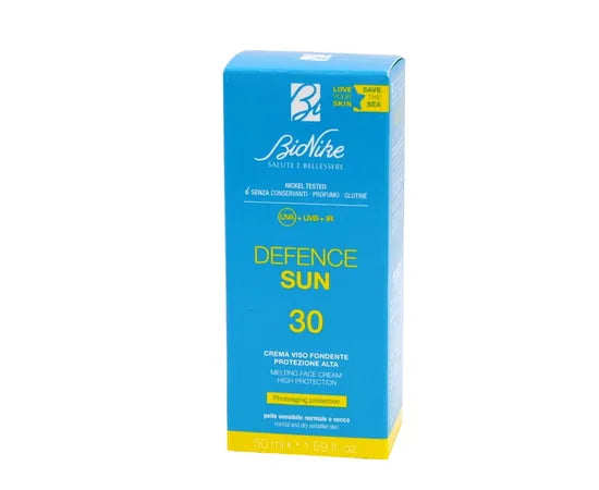 Bionike Defence Sun 30 Schmelzende Gesichtscreme Hoher Schutz LSF 30 50 ml