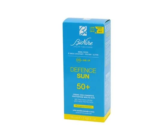 Bionike Defence Sun 50+ Gesichtscreme Matt Sehr Hoher Schutz LSF50+ 50ml Für Fettige Haut Mit Unreinheiten
